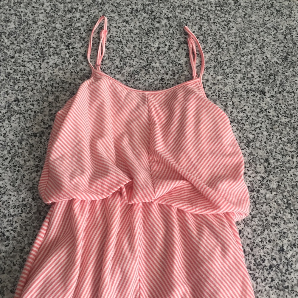Pink & White Striped Maxi Dress